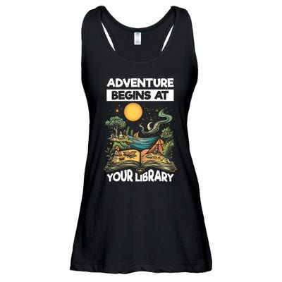 Reading Is Out There Adventure Begins At Your Library Summer Ladies Essential Flowy Tank