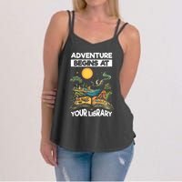 Reading Is Out There Adventure Begins At Your Library Summer Women's Strappy Tank