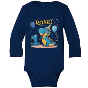 Roar IM One Baby First Birthday Celebrate Being Baby Long Sleeve Bodysuit