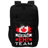 Retro Im On The Eh Team Maple Leaf Canadian Flag Canada Day Impact Tech Backpack