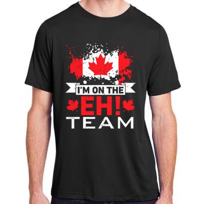 Retro Im On The Eh Team Maple Leaf Canadian Flag Canada Day Adult ChromaSoft Performance T-Shirt