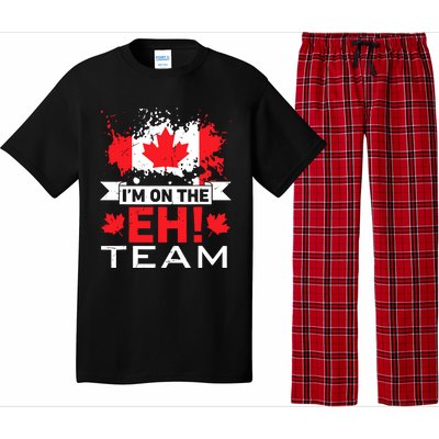 Retro Im On The Eh Team Maple Leaf Canadian Flag Canada Day Pajama Set