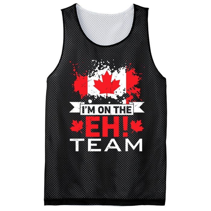 Retro Im On The Eh Team Maple Leaf Canadian Flag Canada Day Mesh Reversible Basketball Jersey Tank