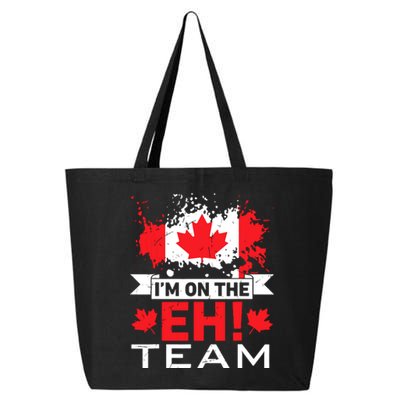 Retro Im On The Eh Team Maple Leaf Canadian Flag Canada Day 25L Jumbo Tote