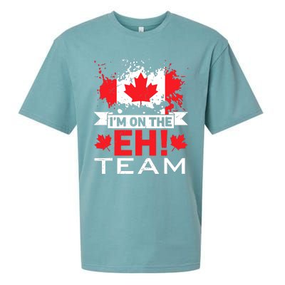 Retro Im On The Eh Team Maple Leaf Canadian Flag Canada Day Sueded Cloud Jersey T-Shirt