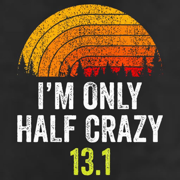Retro Im Only Half Crazy 13.1 Half Marathon Funny Running 15oz Campfire Ceramic Mug