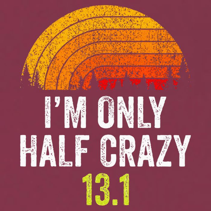 Retro Im Only Half Crazy 13.1 Half Marathon Funny Running 16oz Travel Tumbler