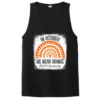 Rainbow In October We Wear Orange ADHD Awareness Ribbon PosiCharge Competitor Tank