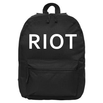 RIOT Funny Vintage Classic Logo 16 in Basic Backpack
