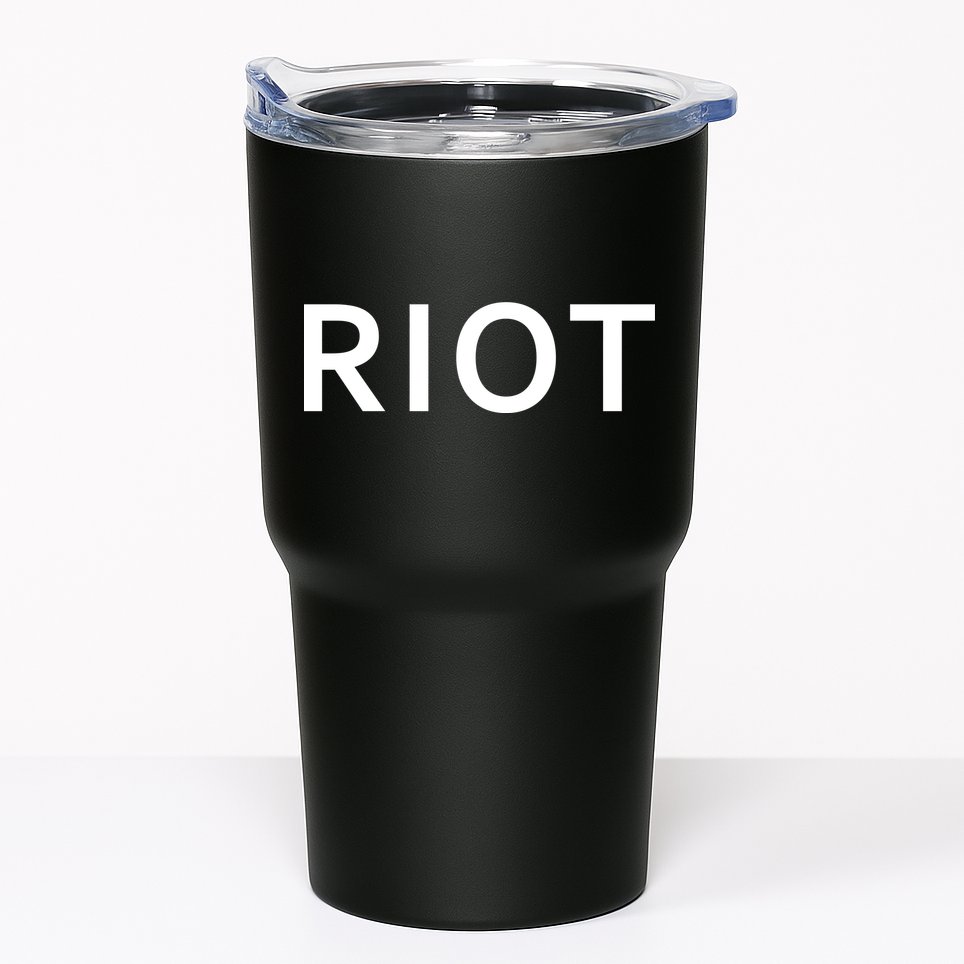 RIOT Funny Vintage Classic Logo Tumbler