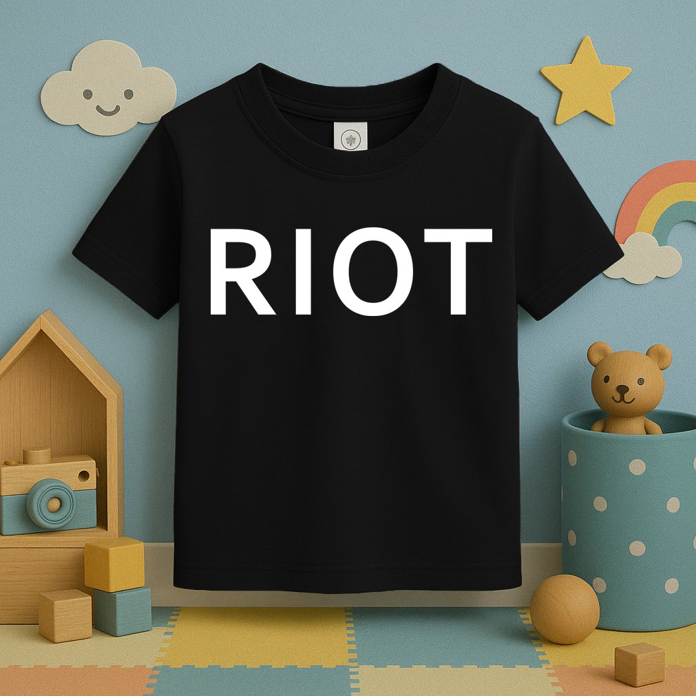 RIOT Funny Vintage Classic Logo Toddler T-Shirt