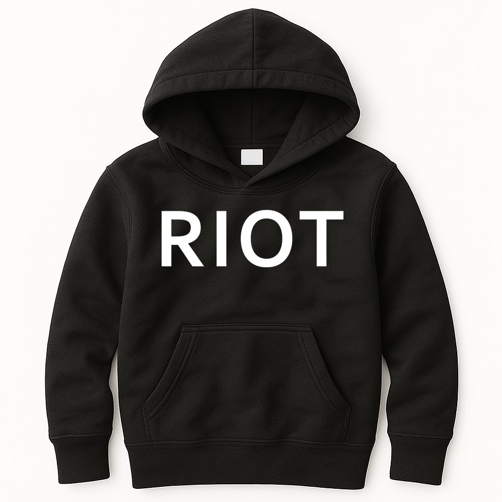 RIOT Funny Vintage Classic Logo Kids Hoodie