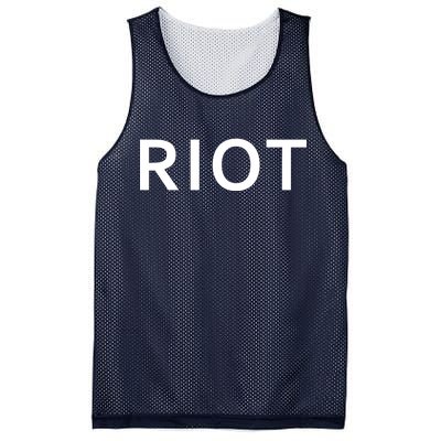 RIOT Funny Vintage Classic Logo Mesh Reversible Basketball Jersey Tank