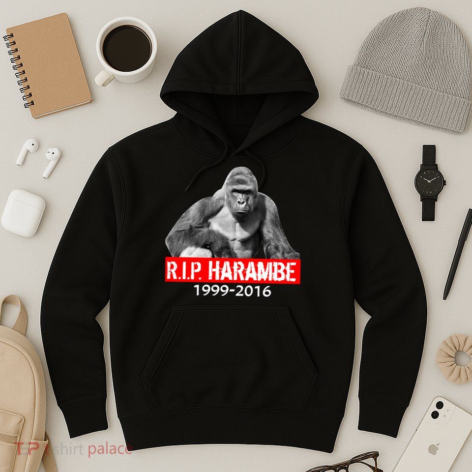 RIP Harambe Gorilla Cincinnati Zoo Hoodie