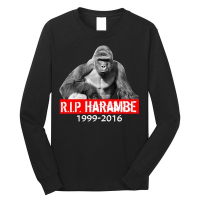 RIP Harambe Gorilla Cincinnati Zoo Long Sleeve Shirt