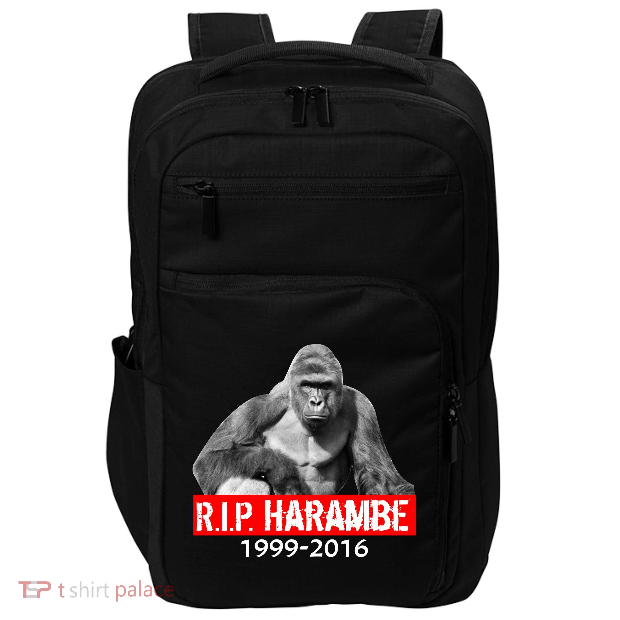 RIP Harambe Gorilla Cincinnati Zoo Impact Tech Backpack