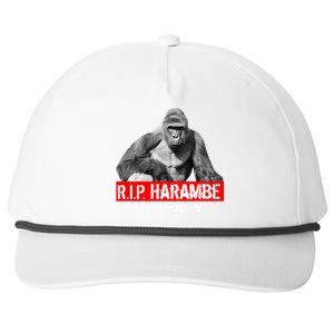 RIP Harambe Gorilla Cincinnati Zoo Snapback Five-Panel Rope Hat