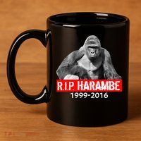RIP Harambe Gorilla Cincinnati Zoo 11oz C Handle Ceramic Mug