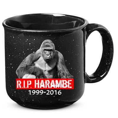 RIP Harambe Gorilla Cincinnati Zoo 15oz Campfire Ceramic Mug