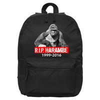 RIP Harambe Gorilla Cincinnati Zoo 16 in Basic Backpack