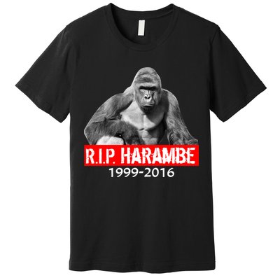 RIP Harambe Gorilla Cincinnati Zoo Premium T-Shirt