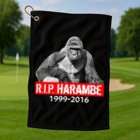 RIP Harambe Gorilla Cincinnati Zoo Golf Towel