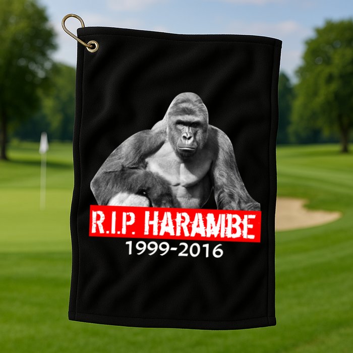 RIP Harambe Gorilla Cincinnati Zoo Golf Towel