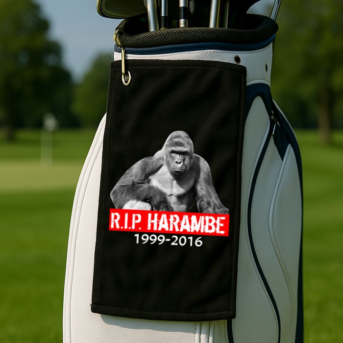 RIP Harambe Gorilla Cincinnati Zoo Golf Towel
