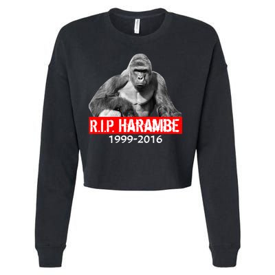 RIP Harambe Gorilla Cincinnati Zoo Cropped Pullover Crew