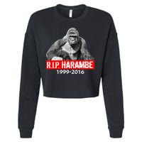 RIP Harambe Gorilla Cincinnati Zoo Cropped Pullover Crew