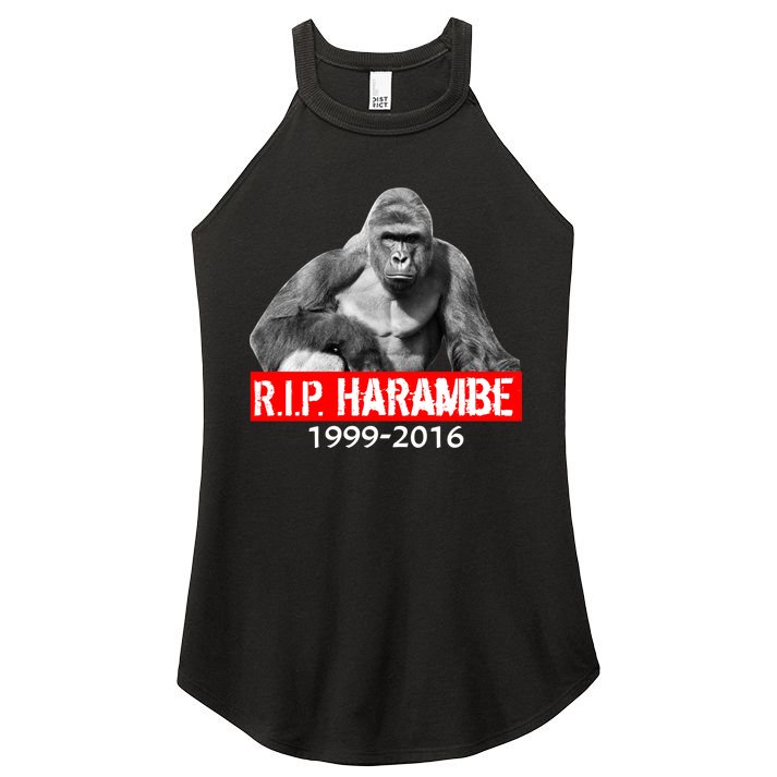 RIP Harambe Gorilla Cincinnati Zoo Women's Perfect Tri Rocker Tank