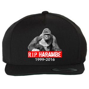 RIP Harambe Gorilla Cincinnati Zoo Wool Snapback Cap