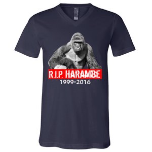 RIP Harambe Gorilla Cincinnati Zoo V-Neck T-Shirt