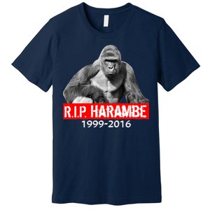 RIP Harambe Gorilla Cincinnati Zoo Premium T-Shirt