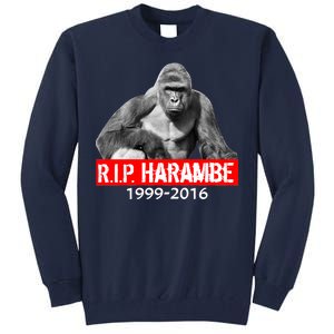 RIP Harambe Gorilla Cincinnati Zoo Tall Sweatshirt