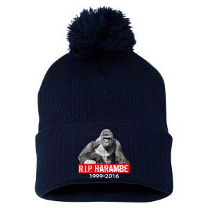 RIP Harambe Gorilla Cincinnati Zoo Pom Pom 12in Knit Beanie