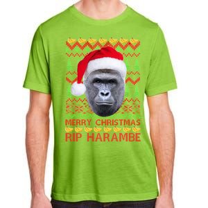 RIP Harambe Merry Ugly Christmas Sweater Adult ChromaSoft Performance T-Shirt