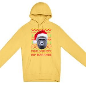 RIP Harambe Merry Ugly Christmas Sweater Premium Pullover Hoodie