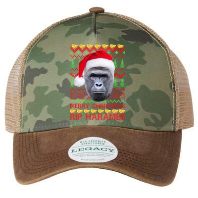 RIP Harambe Merry Ugly Christmas Sweater Legacy Tie Dye Trucker Hat