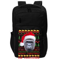 RIP Harambe Merry Ugly Christmas Sweater Impact Tech Backpack