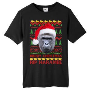 RIP Harambe Merry Ugly Christmas Sweater Tall Fusion ChromaSoft Performance T-Shirt