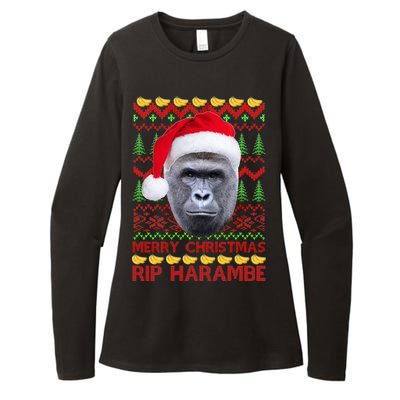 RIP Harambe Merry Ugly Christmas Sweater Womens CVC Long Sleeve Shirt