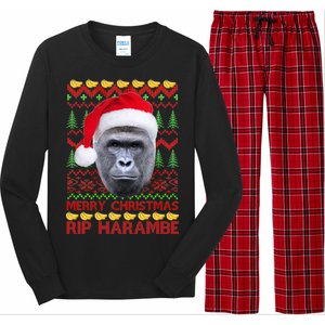 RIP Harambe Merry Ugly Christmas Sweater Long Sleeve Pajama Set