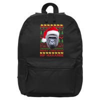 RIP Harambe Merry Ugly Christmas Sweater 16 in Basic Backpack