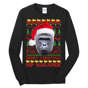 RIP Harambe Merry Ugly Christmas Sweater Tall Long Sleeve T-Shirt