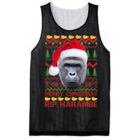 RIP Harambe Merry Ugly Christmas Sweater Mesh Reversible Basketball Jersey Tank