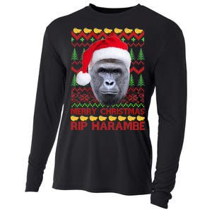 RIP Harambe Merry Ugly Christmas Sweater Cooling Performance Long Sleeve Crew