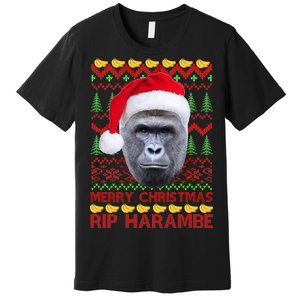 RIP Harambe Merry Ugly Christmas Sweater Premium T-Shirt