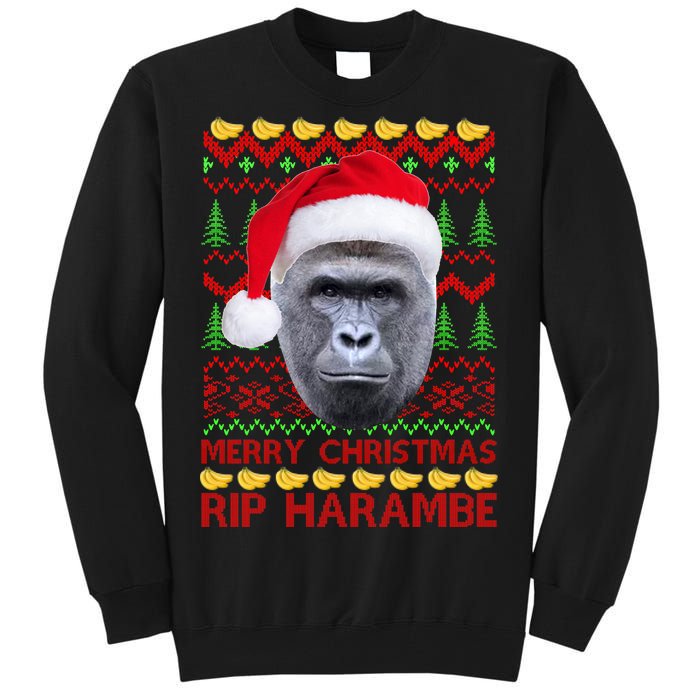 RIP Harambe Merry Ugly Christmas Sweater Tall Sweatshirt