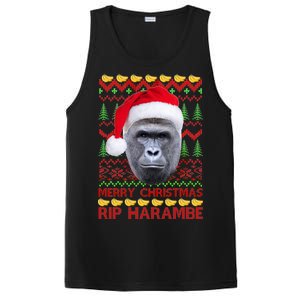 RIP Harambe Merry Ugly Christmas Sweater PosiCharge Competitor Tank